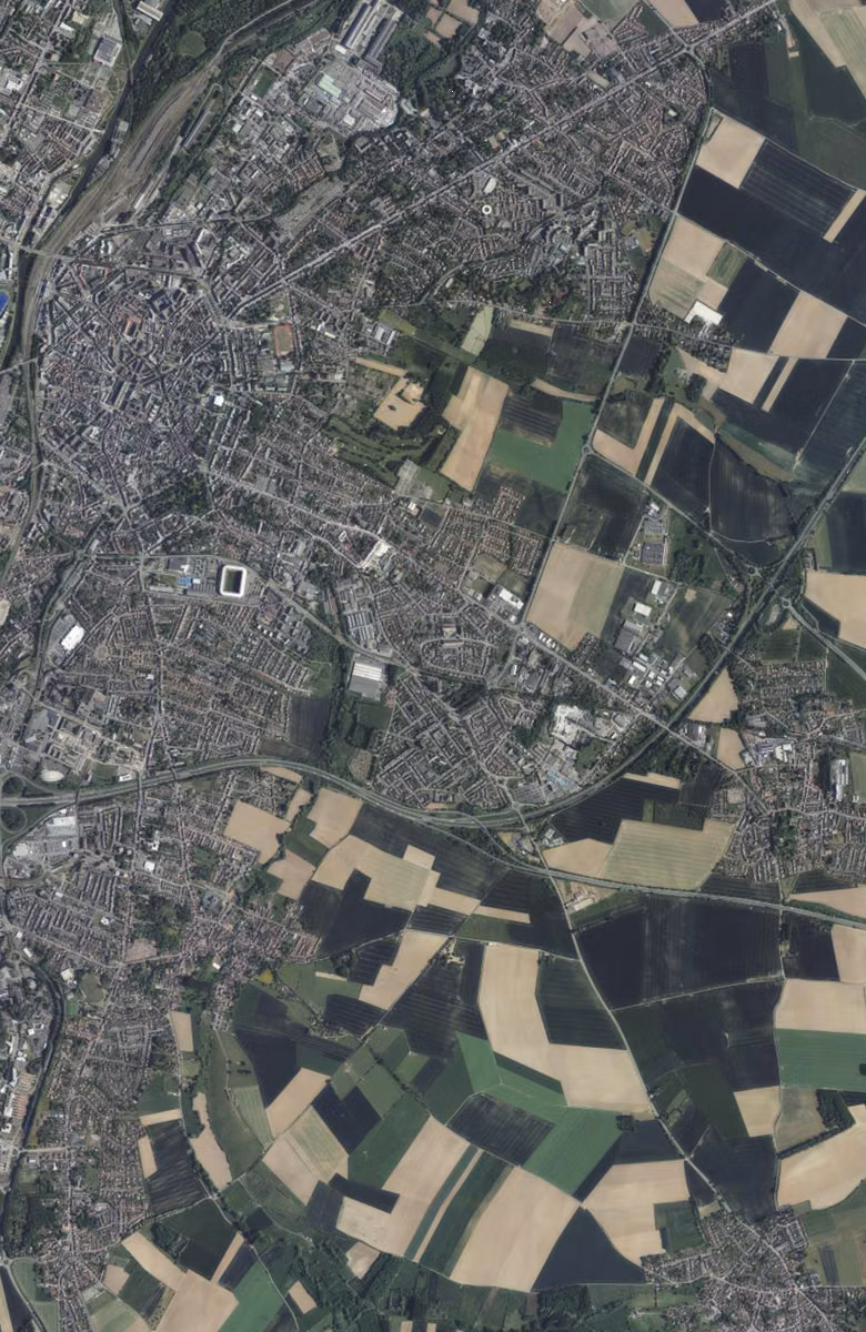 Marly aujourd'hui, le territoire vu du ciel