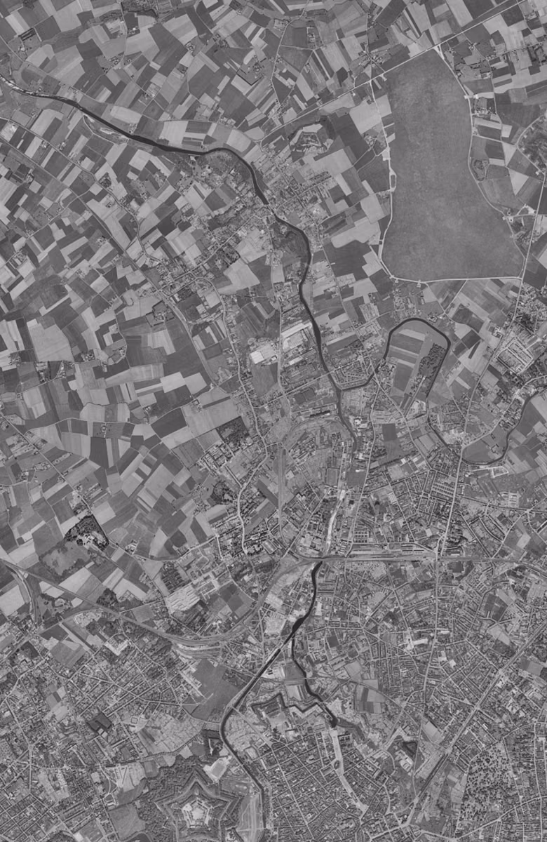 Marquette-lez-Lille en 1957, le territoire vu du ciel, au même cadrage
