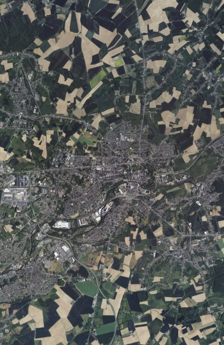 Maubeuge aujourd'hui, le territoire vu du ciel