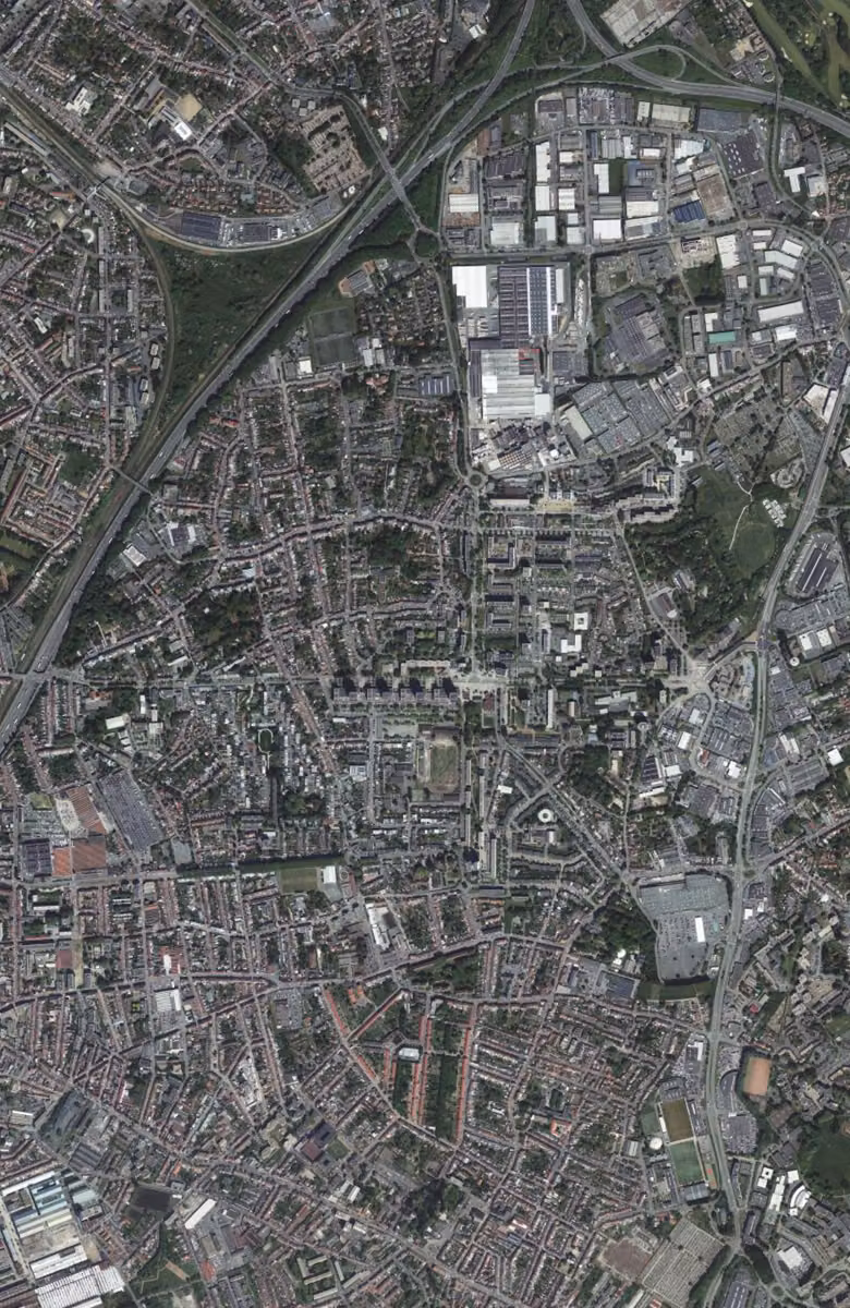 Mons-en-Barœul aujourd'hui, le territoire vu du ciel