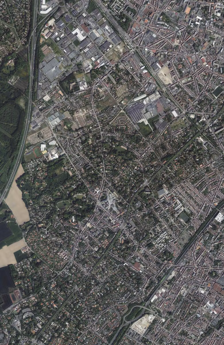 Mouvaux aujourd'hui, le territoire vu du ciel