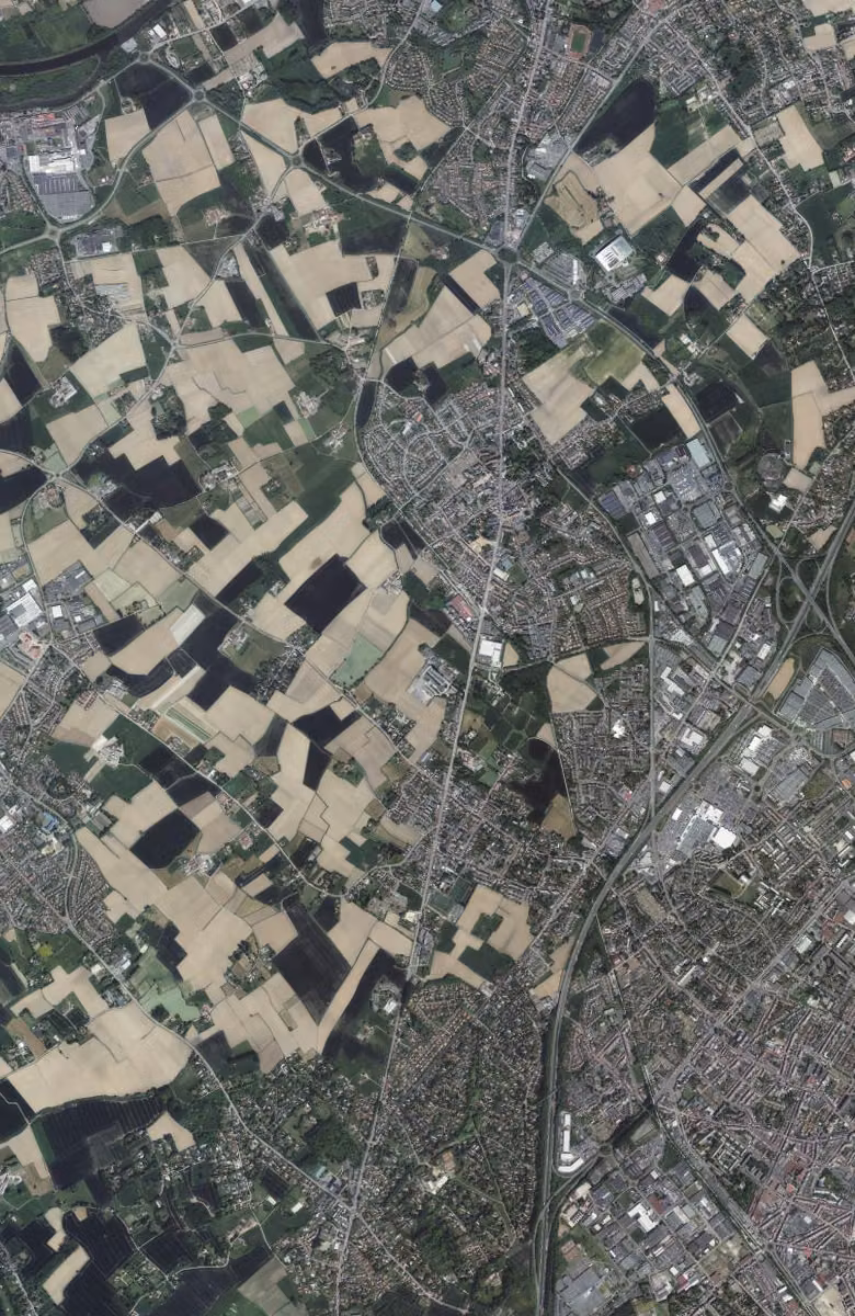 Roncq aujourd'hui, le territoire vu du ciel