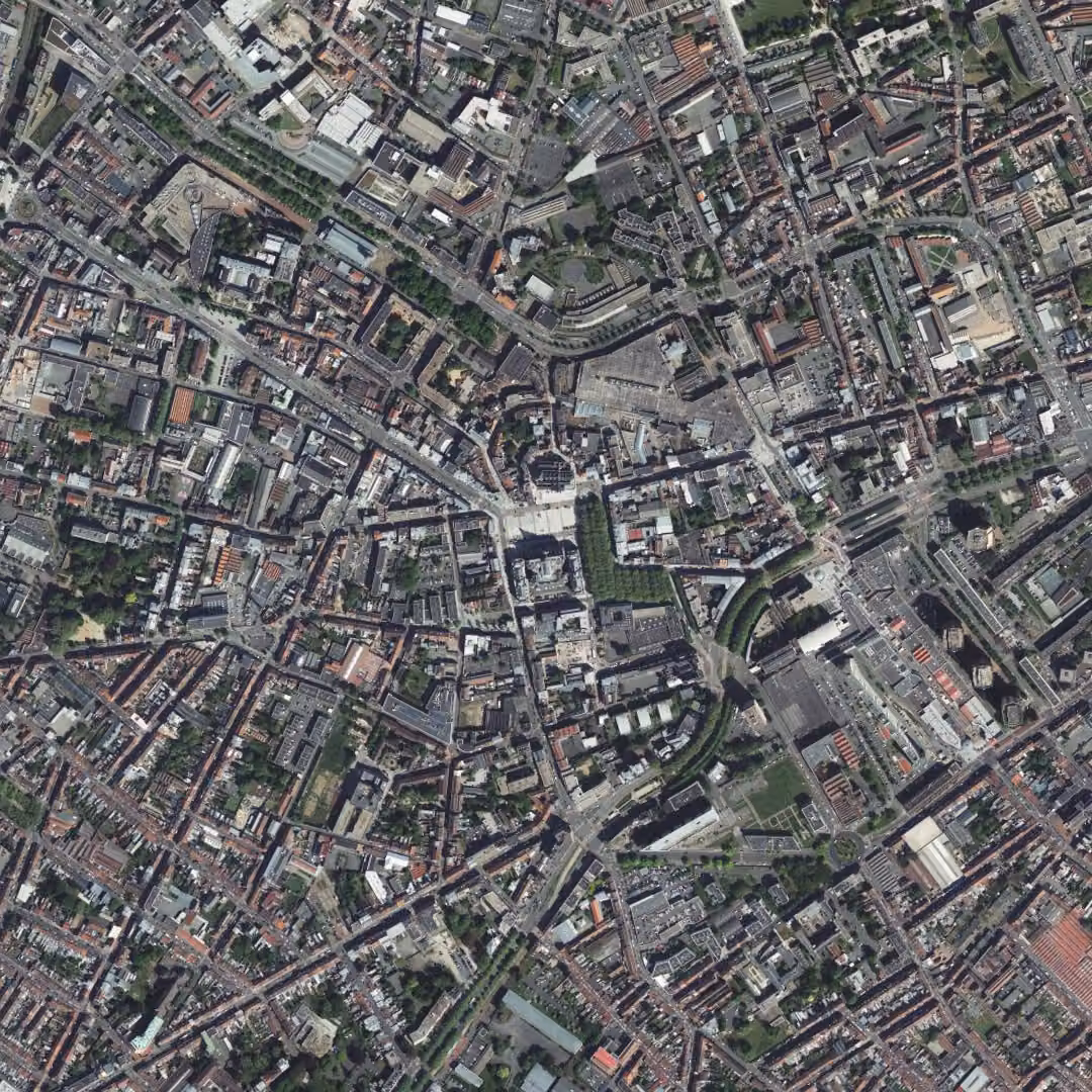 Roubaix aujourd'hui, le centre vu du ciel