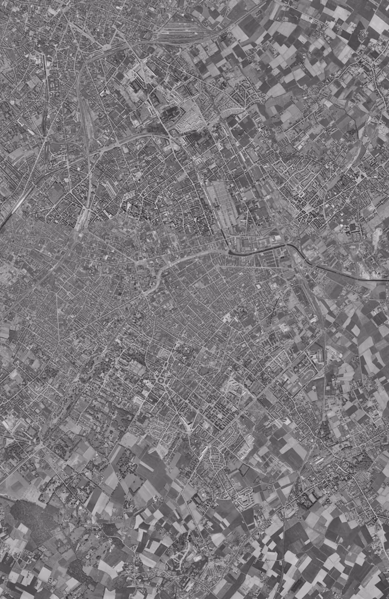 Roubaix en 1957, le territoire vu du ciel, au même cadrage