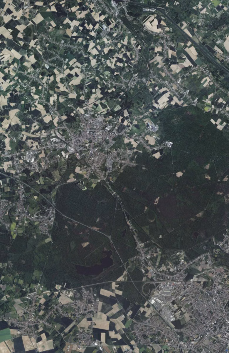 Saint-Amand-les-Eaux aujourd'hui, le territoire vu du ciel