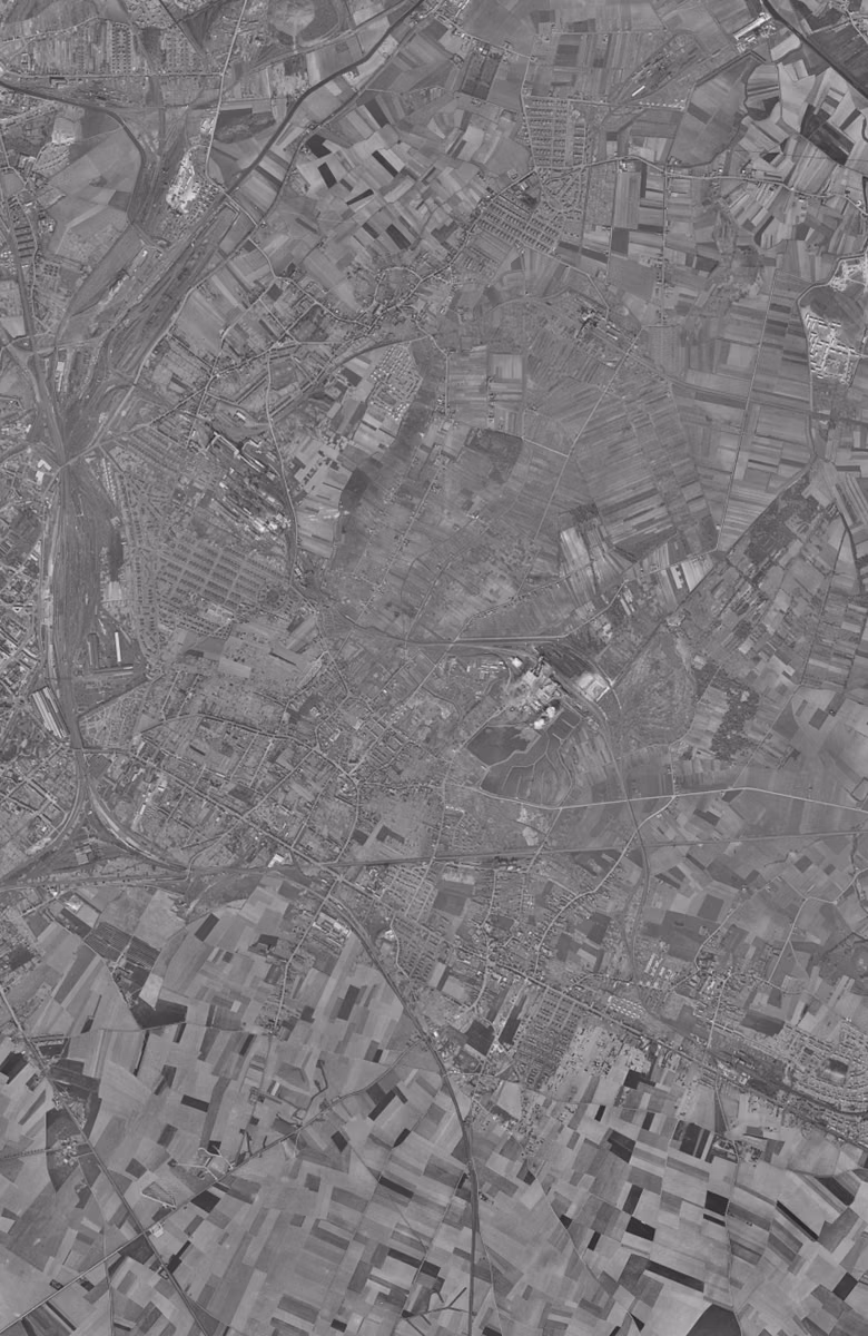 Sin-le-Noble en 1955, le territoire vu du ciel, au même cadrage