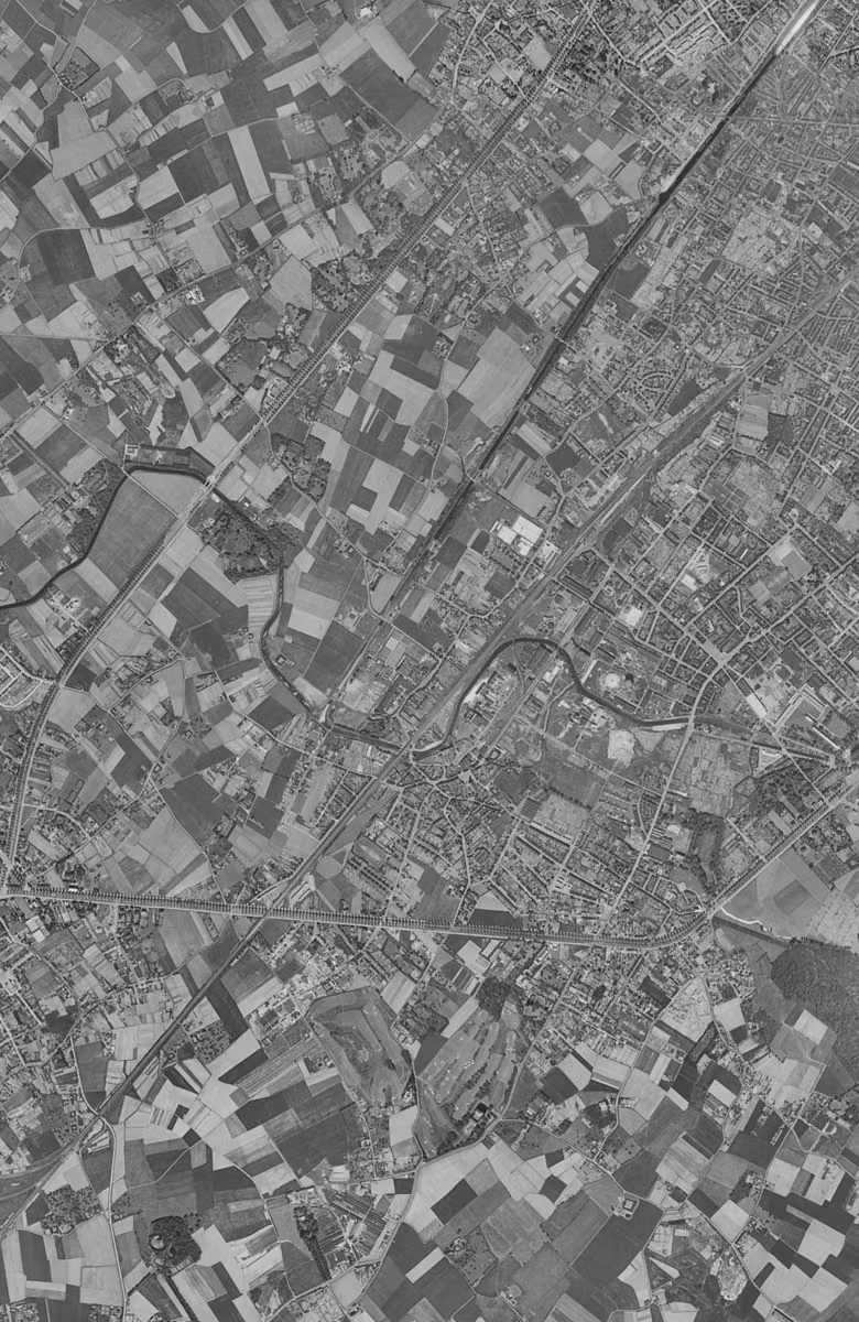 Wasquehal en 1957, le territoire vu du ciel, au même cadrage
