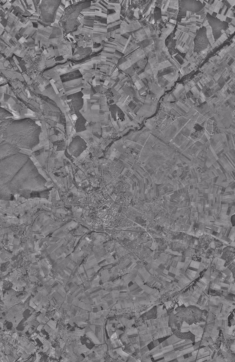 Beauvais en 1956, le territoire vu du ciel, au même cadrage