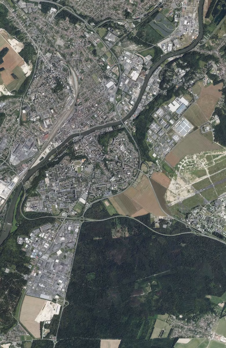 Creil aujourd'hui, le territoire vu du ciel