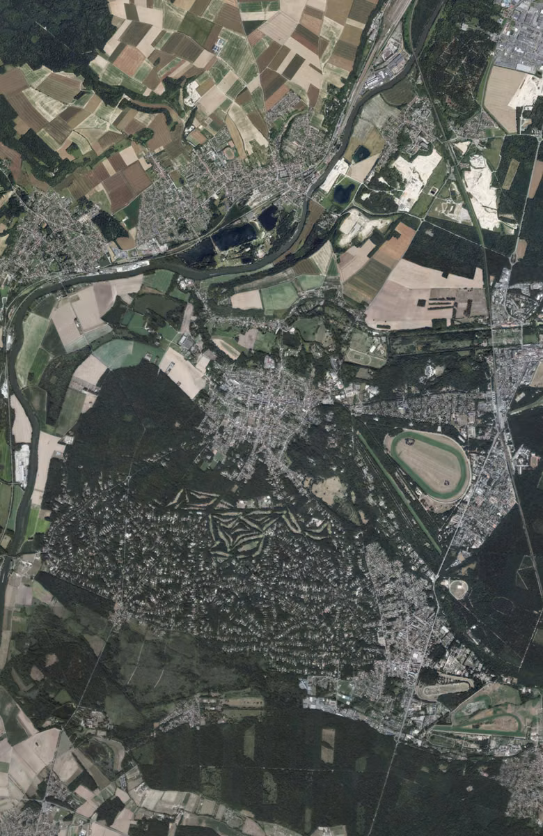 Gouvieux aujourd'hui, le territoire vu du ciel