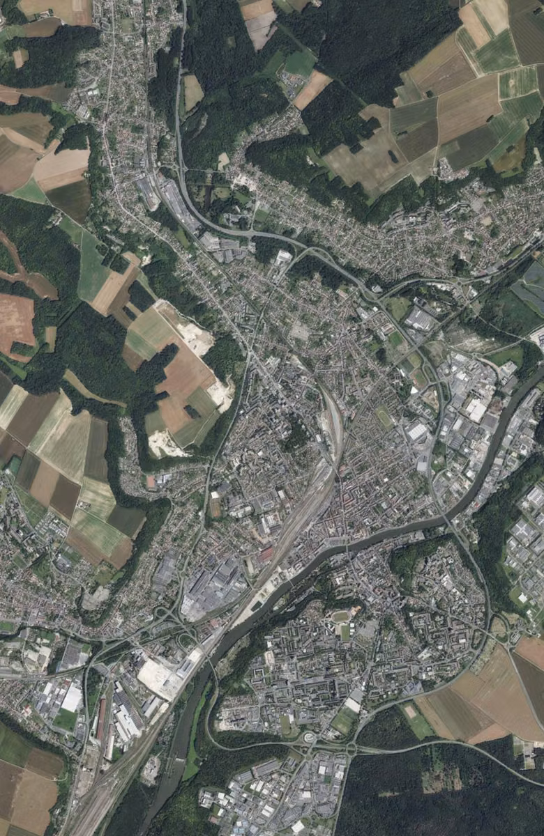 Nogent-sur-Oise aujourd'hui, le territoire vu du ciel