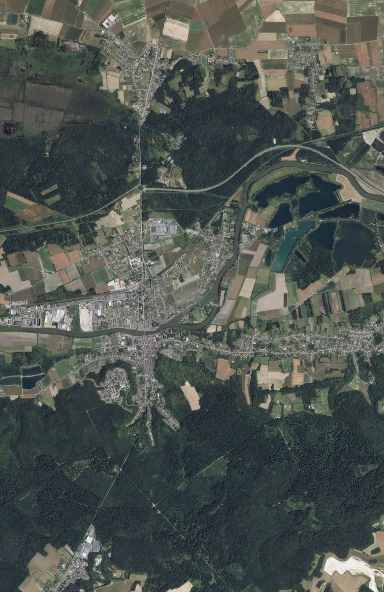 Pont-Sainte-Maxence aujourd'hui, le territoire vu du ciel