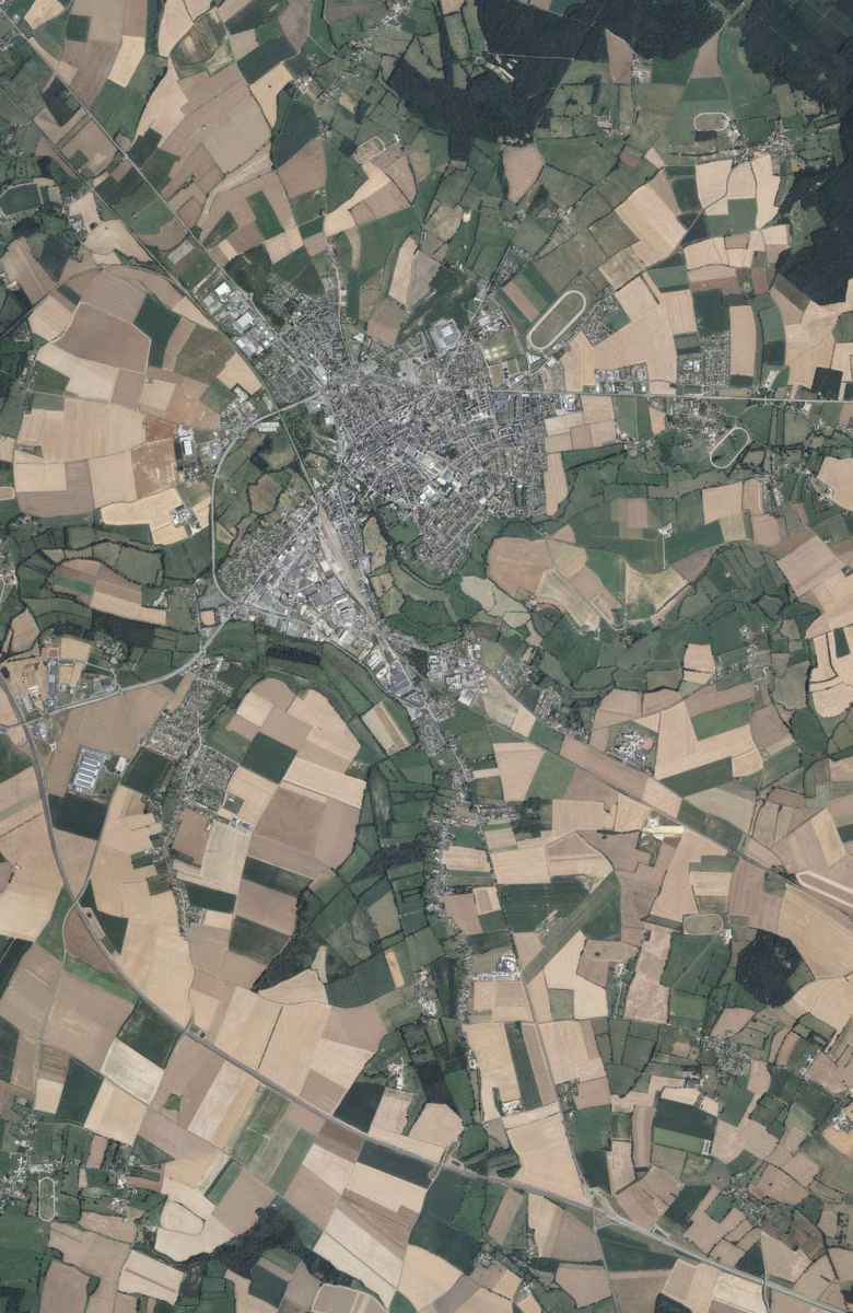 Argentan aujourd'hui, le territoire vu du ciel