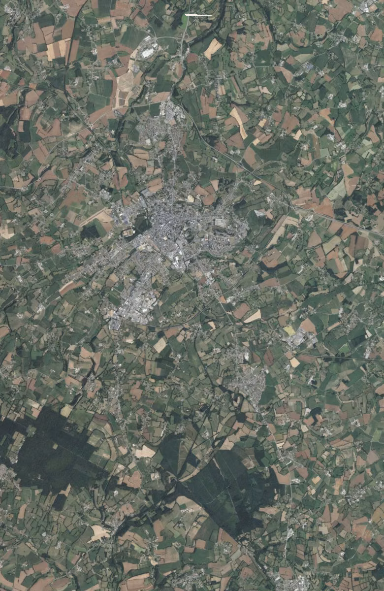 Flers aujourd'hui, le territoire vu du ciel