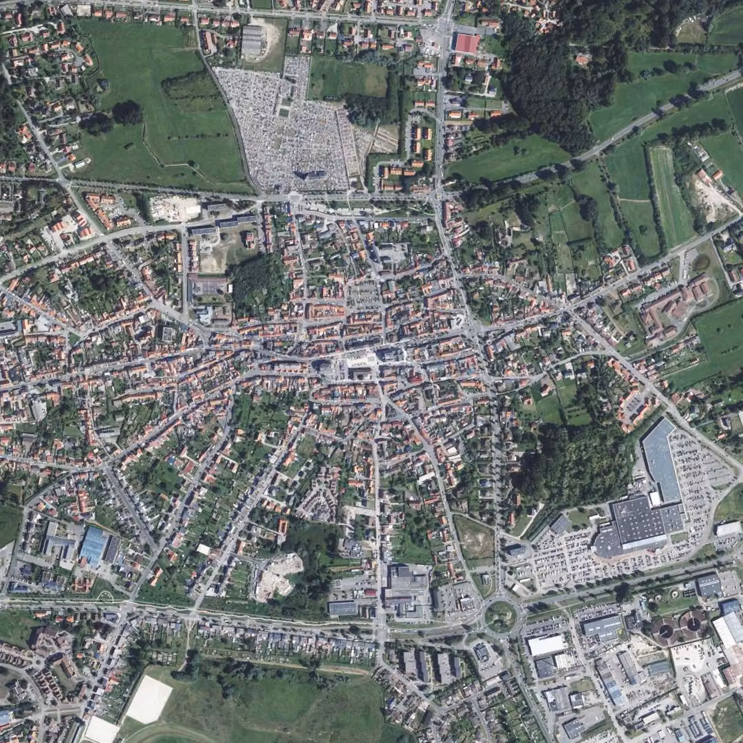 Berck aujourd'hui, le centre vu du ciel