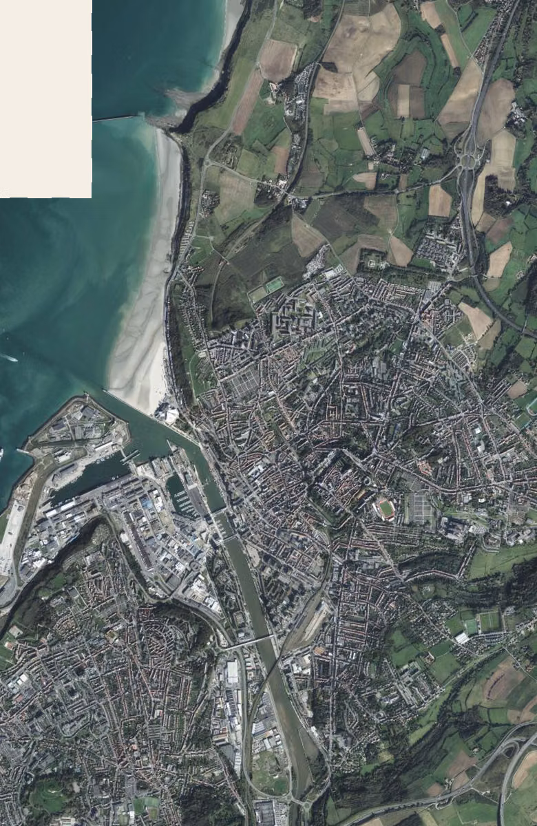 Boulogne-sur-Mer aujourd'hui, le territoire vu du ciel