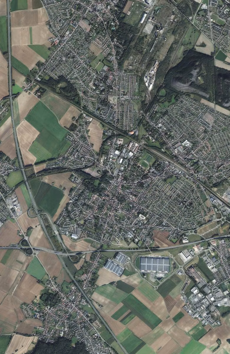 Bully-les-Mines aujourd'hui, le territoire vu du ciel