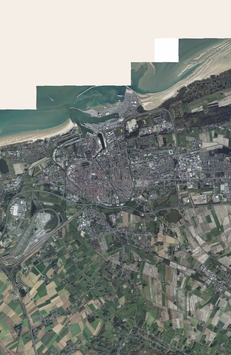 Calais aujourd'hui, le territoire vu du ciel