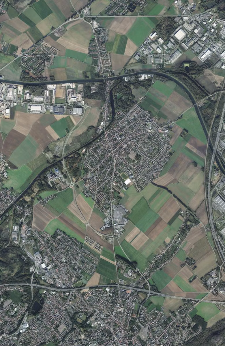 Courrières aujourd'hui, le territoire vu du ciel