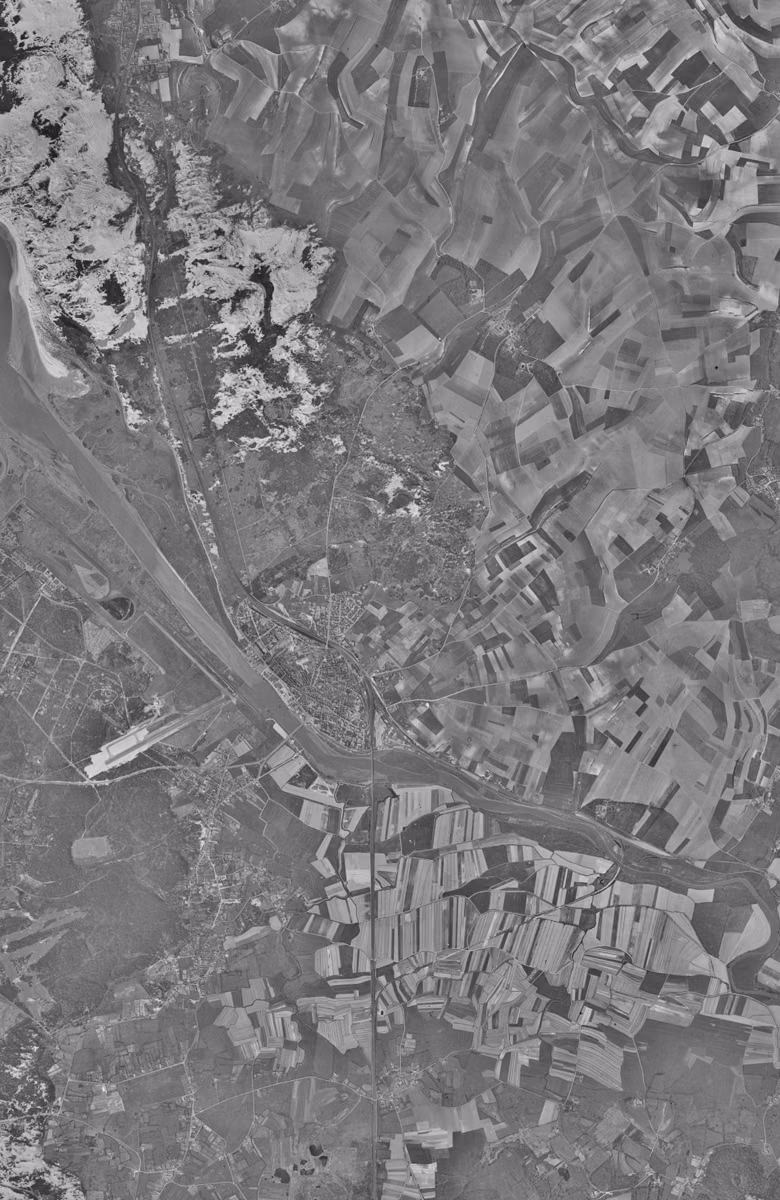 Étaples en 1955, le territoire vu du ciel, au même cadrage