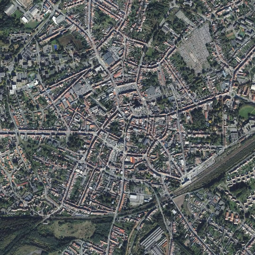 Hénin-Beaumont aujourd'hui, le centre vu du ciel