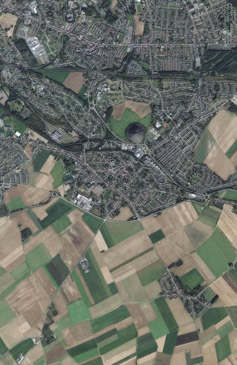 Méricourt aujourd'hui, le territoire vu du ciel