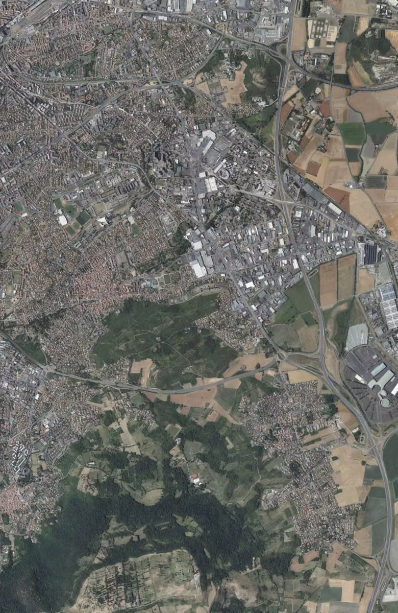 Aubière aujourd'hui, le territoire vu du ciel