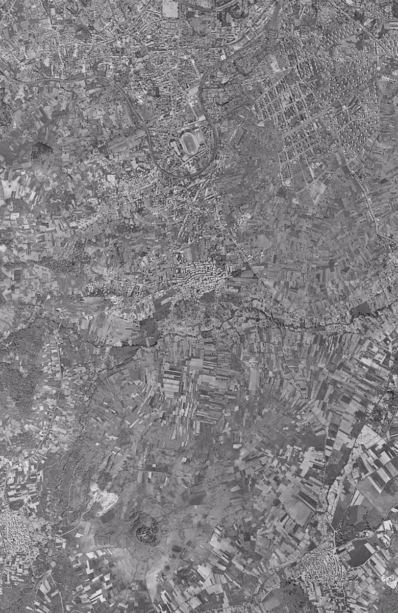 Beaumont en 1954, le territoire vu du ciel, au même cadrage