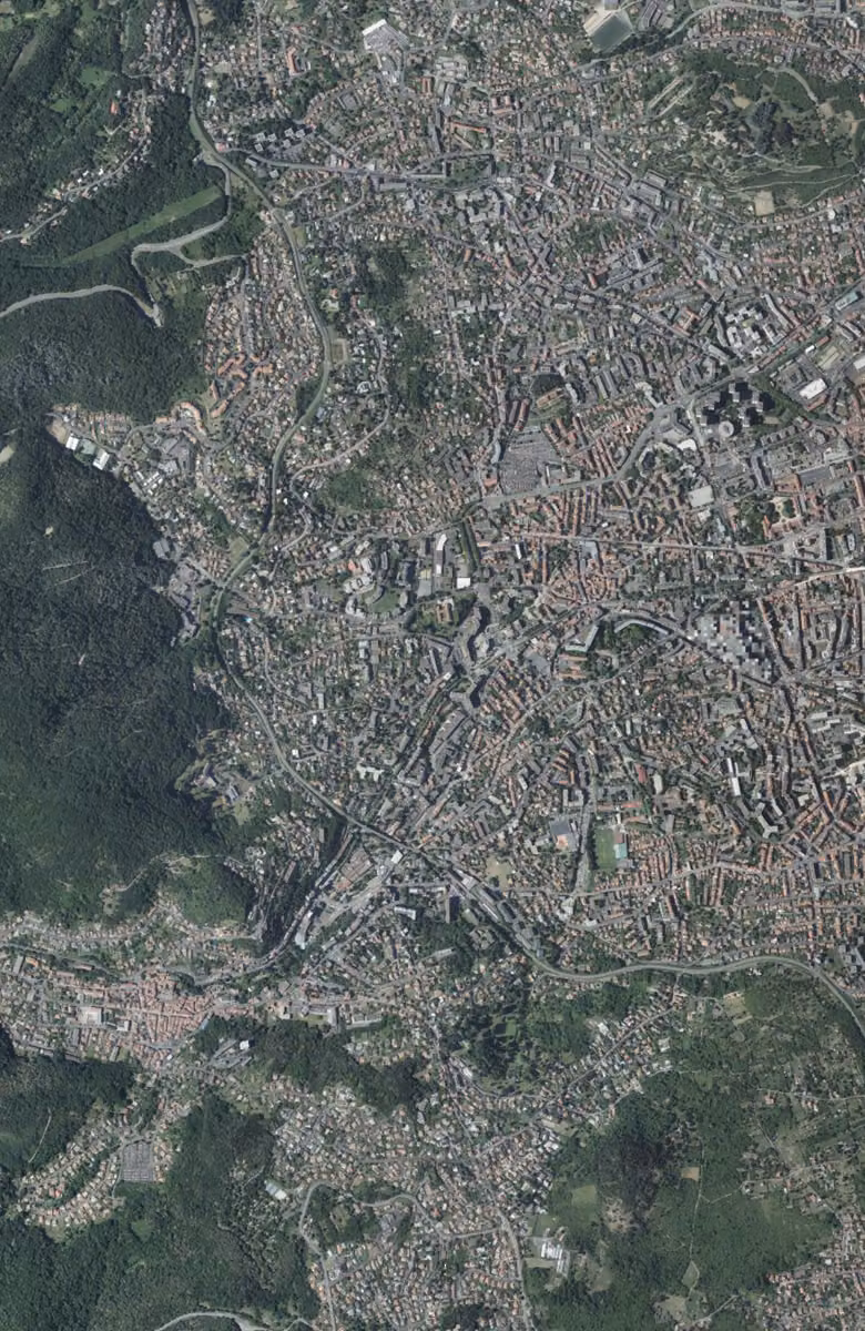 Chamalières aujourd'hui, le territoire vu du ciel