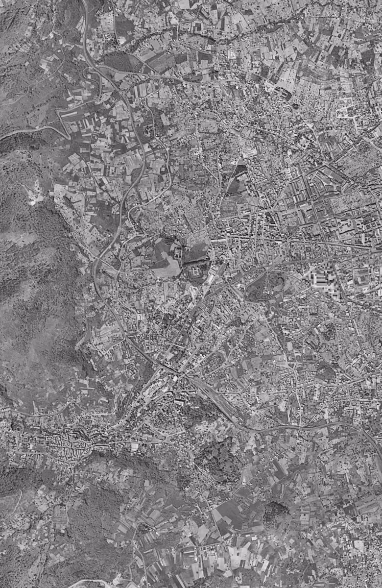 Chamalières en 1954, le territoire vu du ciel, au même cadrage