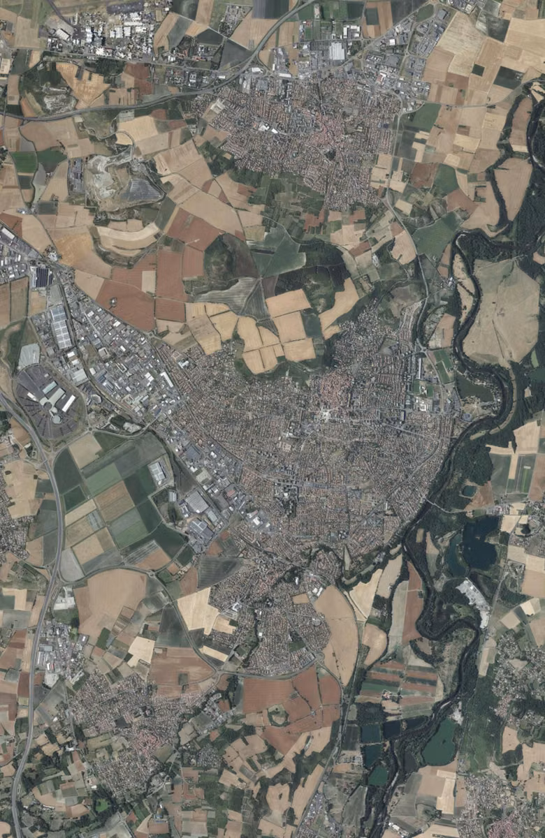 Cournon-d'Auvergne aujourd'hui, le territoire vu du ciel