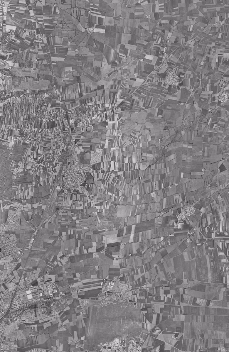 Gerzat en 1954, le territoire vu du ciel, au même cadrage