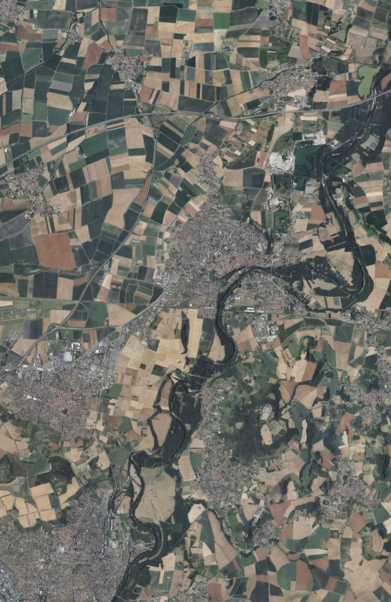 Pont-du-Château aujourd'hui, le territoire vu du ciel