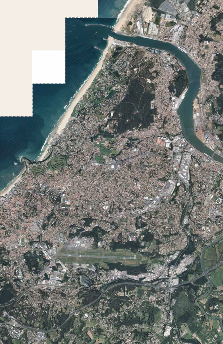 Anglet aujourd'hui, le territoire vu du ciel