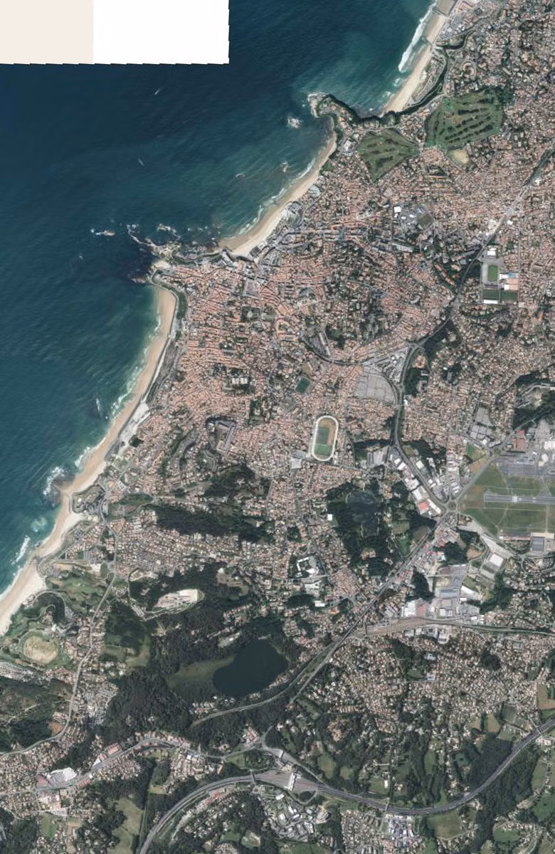 Biarritz aujourd'hui, le territoire vu du ciel