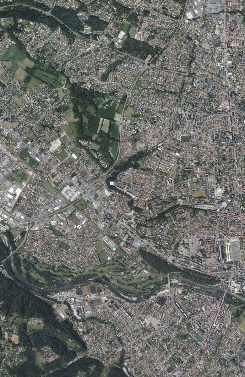 Billère aujourd'hui, le territoire vu du ciel