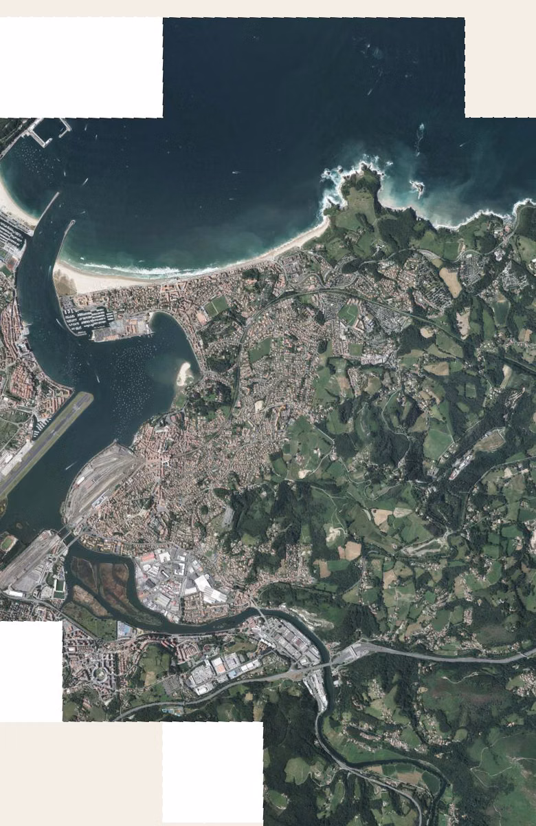 Hendaye aujourd'hui, le territoire vu du ciel