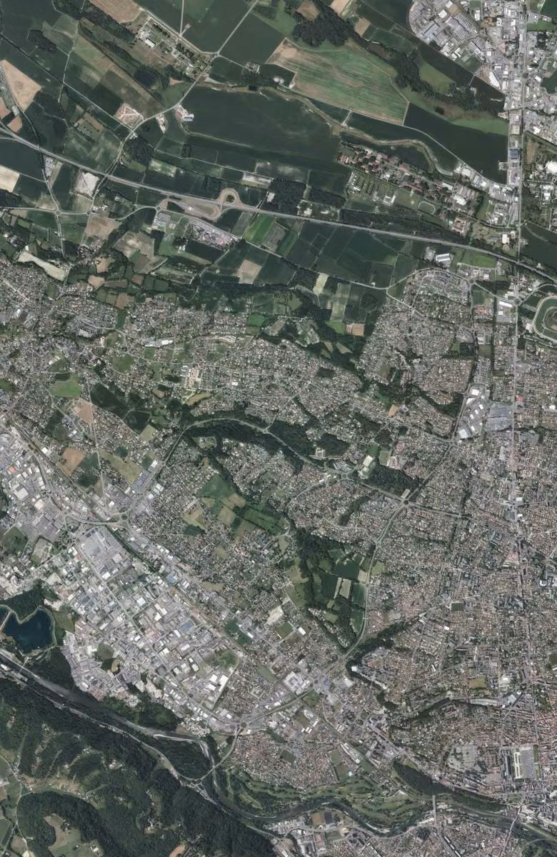 Lons aujourd'hui, le territoire vu du ciel