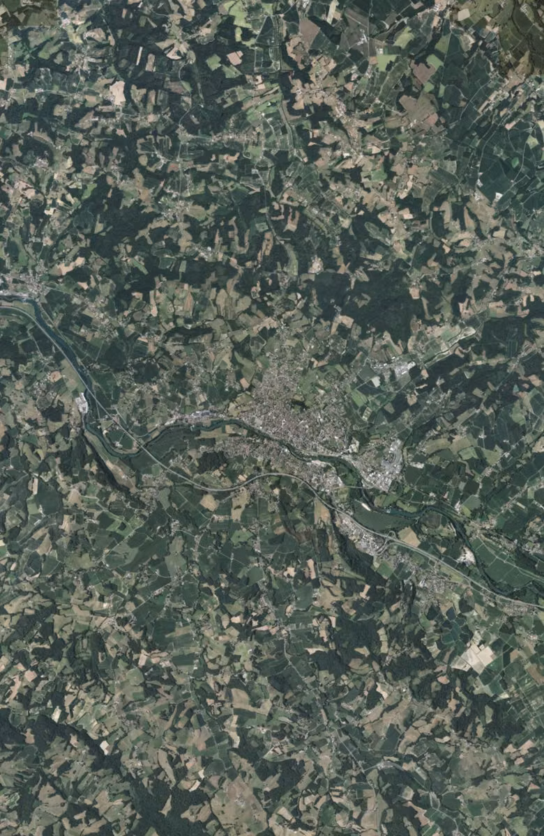 Orthez aujourd'hui, le territoire vu du ciel