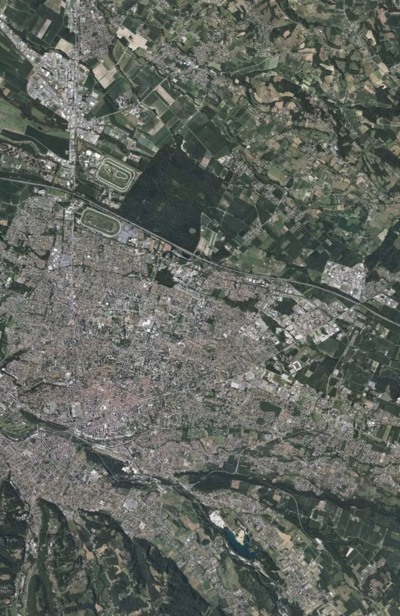 Pau aujourd'hui, le territoire vu du ciel