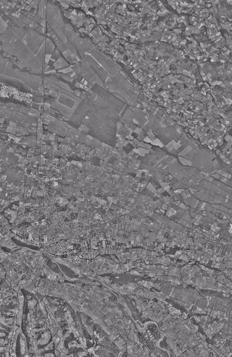 Pau en 1959, le territoire vu du ciel, au même cadrage