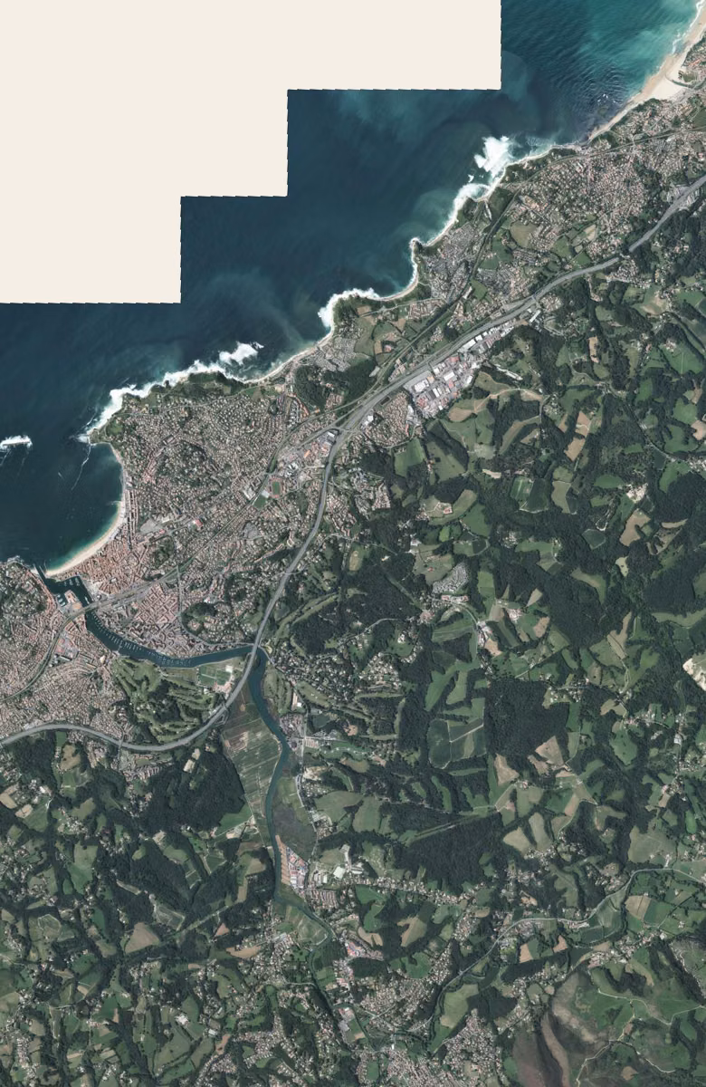 Saint-Jean-de-Luz aujourd'hui, le territoire vu du ciel