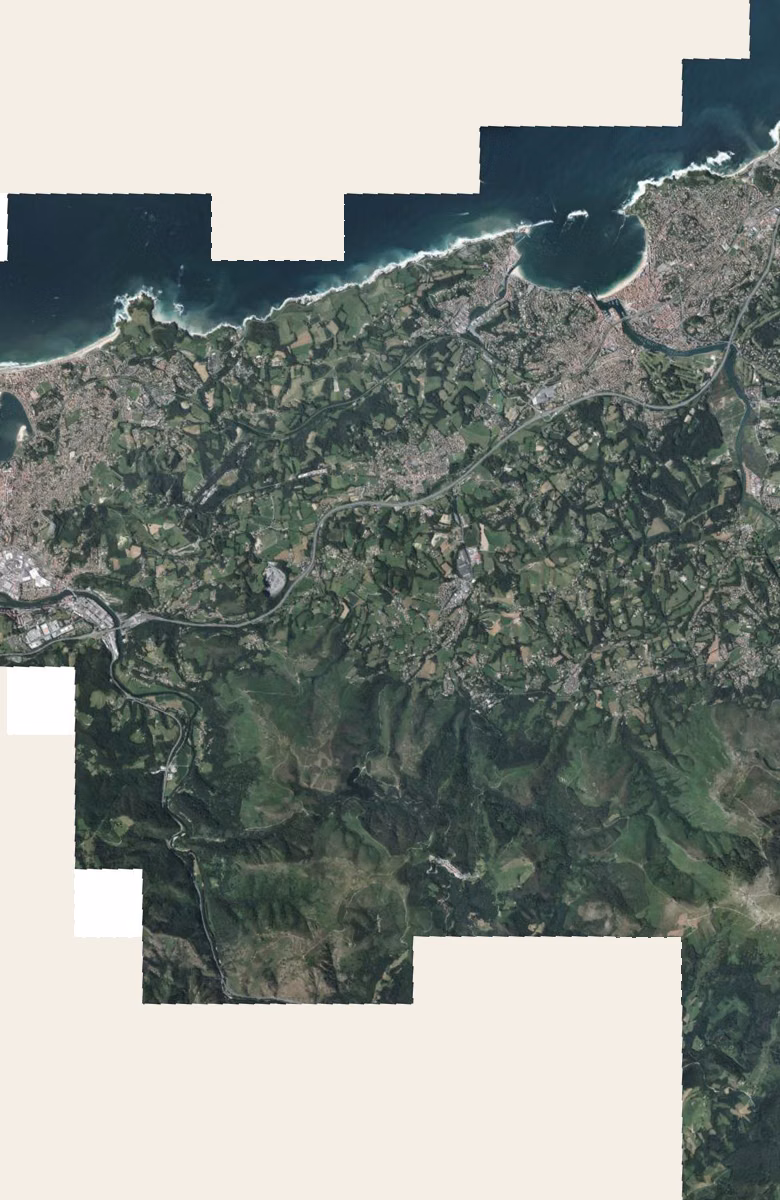 Urrugne aujourd'hui, le territoire vu du ciel