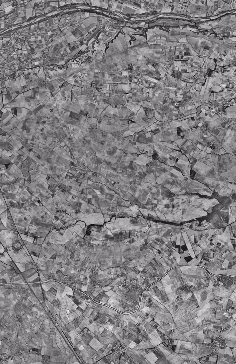 Cabestany en 1953, le territoire vu du ciel, au même cadrage