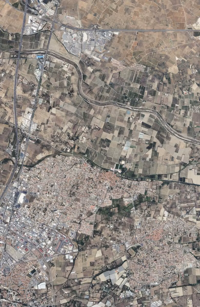 Pia aujourd'hui, le territoire vu du ciel