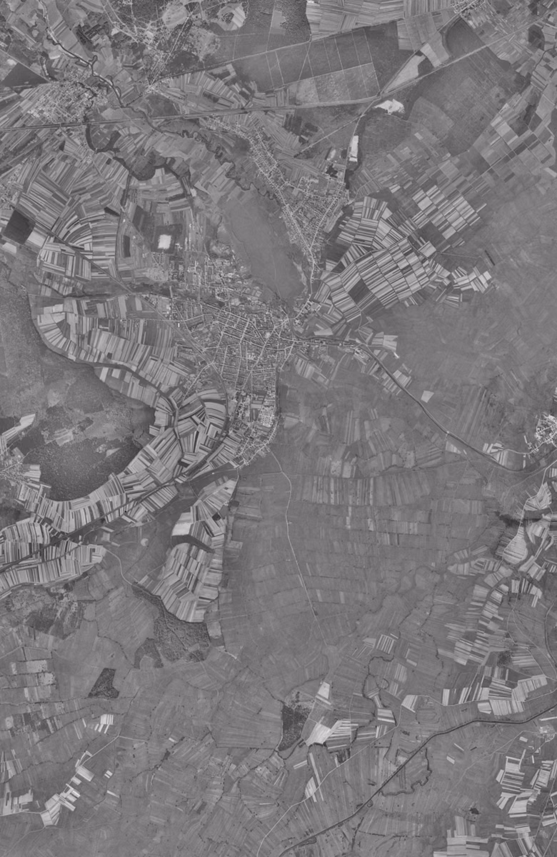 Bischwiller en 1958, le territoire vu du ciel, au même cadrage