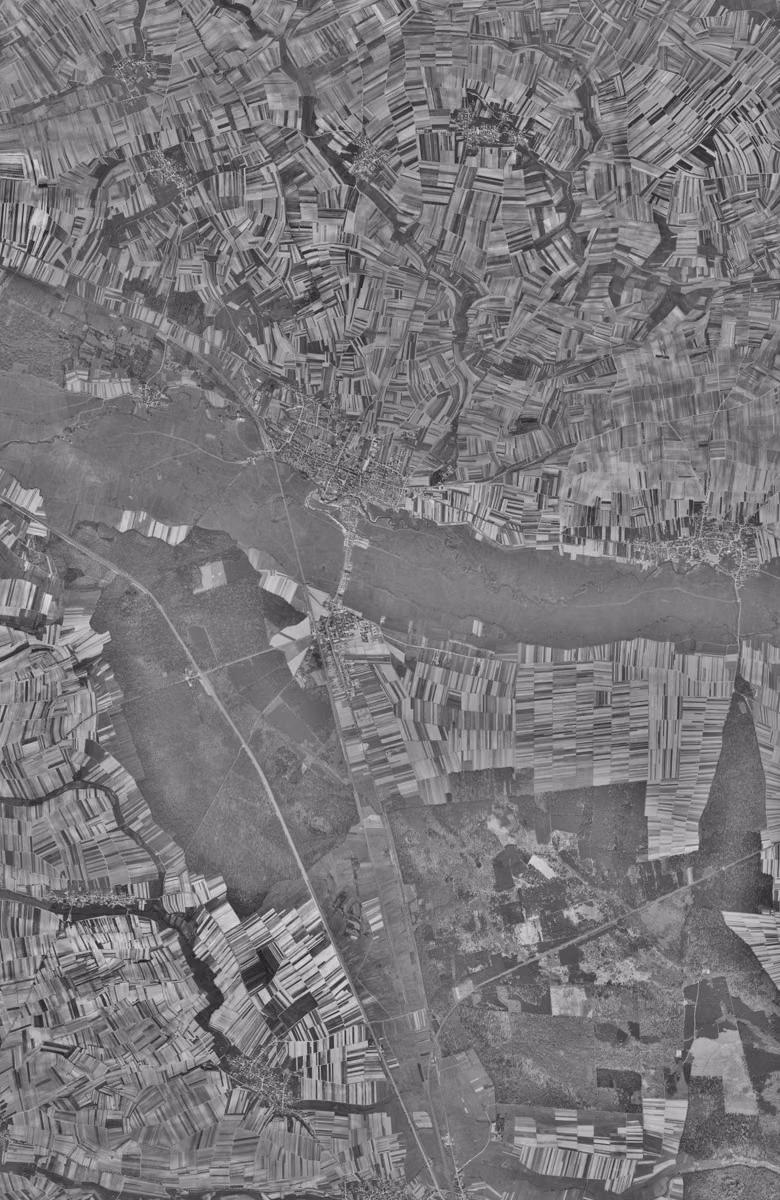 Brumath en 1958, le territoire vu du ciel, au même cadrage