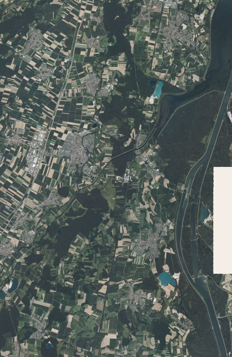 Erstein aujourd'hui, le territoire vu du ciel