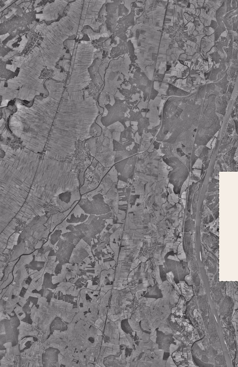 Erstein en 1956, le territoire vu du ciel, au même cadrage