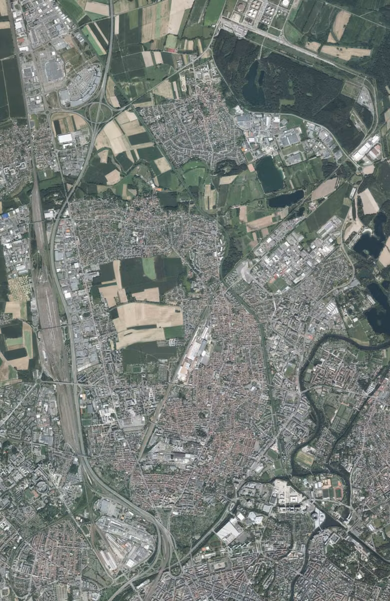 Hœnheim aujourd'hui, le territoire vu du ciel